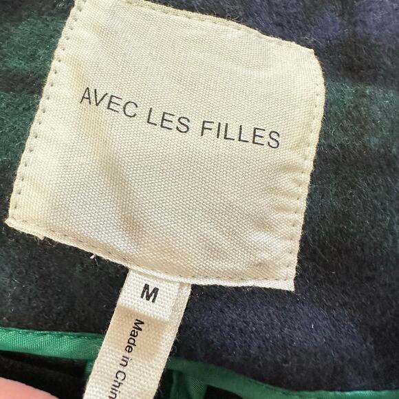 Anthropologie Avec Les Filled Long Plaid Trench Coat Old Money Sz Med. NWT $289 - Picture 4 of 9